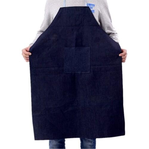 100x70cm Denim Apron Thickened Sleeveless for Auto Repair Sandblasting