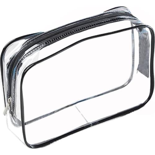Fashion PVC Transparent Cosmetic Bag Travel Clear Waterproof Wash Toiletry Bags Men Women Makeup Organizer Bag Pouch Case