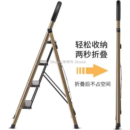 Miter Ladder Household Folding Aluminum Alloy Thickened Indoor And Outdoor 456 Step Expansion Project Stairs Multi-functional Es