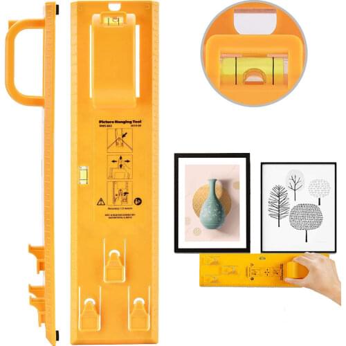 New DIY Photo Frame Level Ruler Picture Frame Hanger Hooks Easy Wall Hanging Tools Photo Hang Levels Ruler Multi-Tool Dropshippe