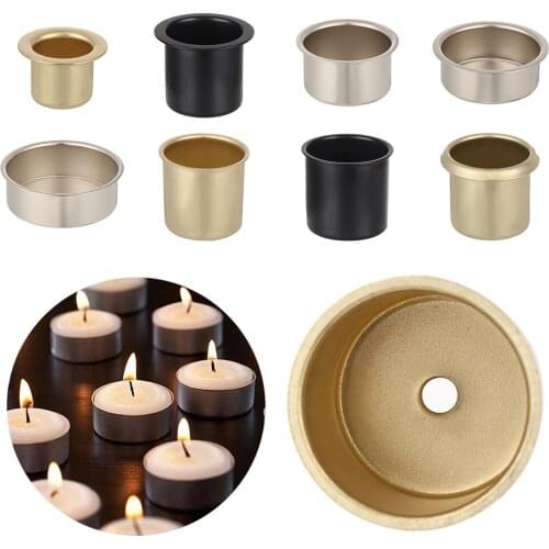 Metal Candle Cups Tapered Wax Making Inserting Candle Craft for Home Decoration Party Weddings Valentines Day Candlestick
