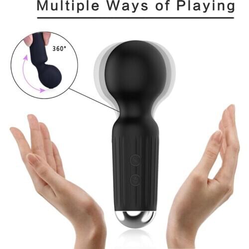 Mini Wireless Dildos AV Vibrator Magic Wand for Women Clitoris Stimulator USB Rechargeable Massager Sex Toys for Muscle Adults