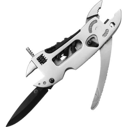 Multifunctional 9 In 1 Keychain Plier Screwdriver Pocket Tools Outdoor Camping Multi-purpose Pliers and Wrench