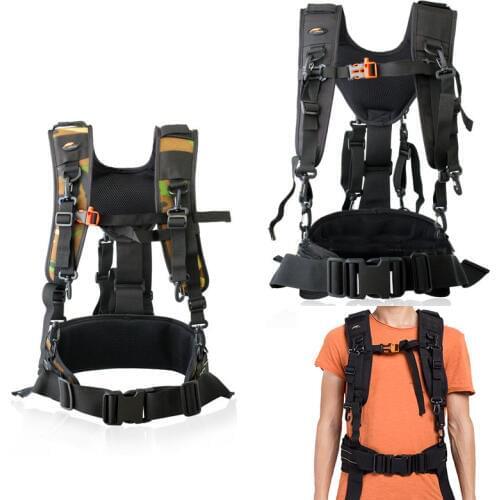 SAFROTTO Multi-function Dual Shoulder Strap with Waist Strap Belt for Canon Nikon Sony DSLR Cameras Lens Bag Tripod Accessories