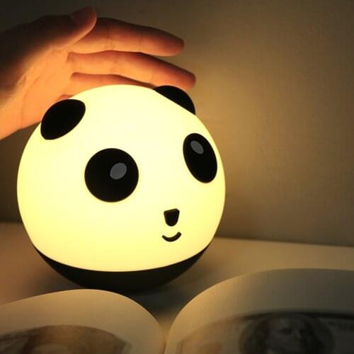Night Sleeping Lamp Baby Room Panda Cartoon Light Kids Bed Decoration Lamp For Kids Baby Night Light Gift Home Decor Table Lamp