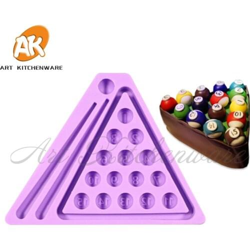 New Billiards Kitchenware Tools 3D Silicone Fondant Mold for Cake Decorating Baby Tool Silicone Soap Mold Cupcake Decorations