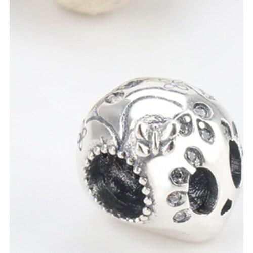 Bewill Authentic 925 Silver Bright Skull Beads Fit Original Charms Bracelet Necklace Pendant Diy Jewelry Making