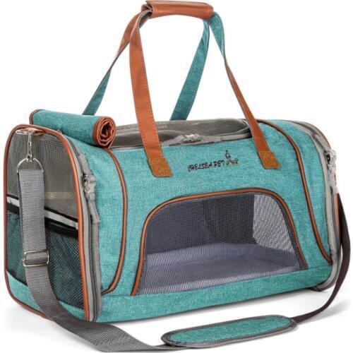 Pet Backpack Messenger Carrier Bags Cat Dog Carrier Outgoing Travel Teddy Packets Breathable Small Pet Handbag