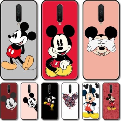 Lovely mouse Phone Case For Redmi 10 9 8 7 6 GO S C T PRO Note 5G Black Cover TPU