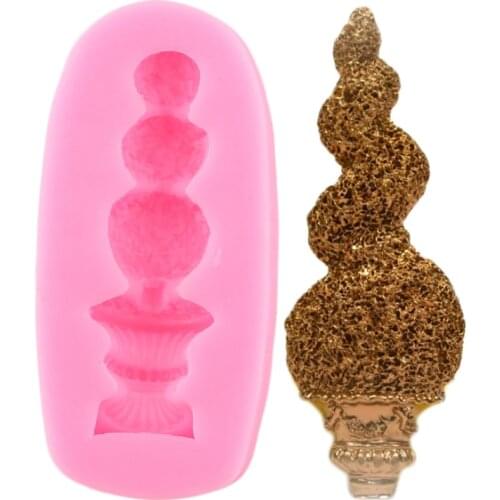 Spiral Topiary Silicone Molds Relief Cake Border Fondant Cake Decorating Tools Soap Resin Clay Candy Chocolate Gumpaste Moulds