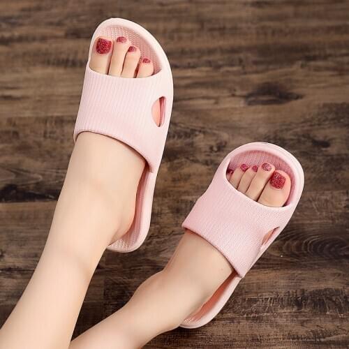 Bathroom slippers summer indoor non-slip soft bottom wear home shoes non-slip anti-odor eva bathing cool slippers male couple
