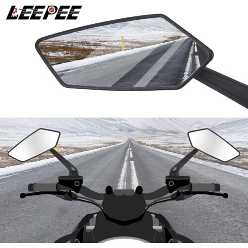 Universal Motorcycle Rearview Mirrors Black Adjustable Side Mirrors Motorcycle Accessories For Cafe Racer