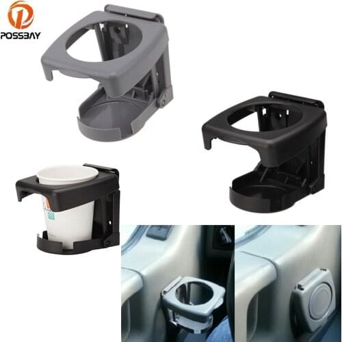 POSSBAY Universal High-quality Folding Car cup holder Black Grey Drink Holder Multifunctional Drink Holder Auto Supplies Car Cup