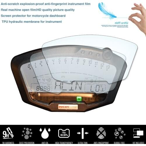 For DUCATI 848 For DUCATI 1098 For DUCATI 1198 Motorcycle Accessories Cluster Scratch Protection Film Screen Protector