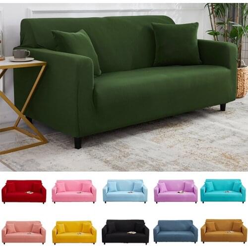 Green Sofa Covers for Living Room Elastic Armchair Couch Cover 1 2 3 Seater Corner Cover L Shape Furniture Protector for Home