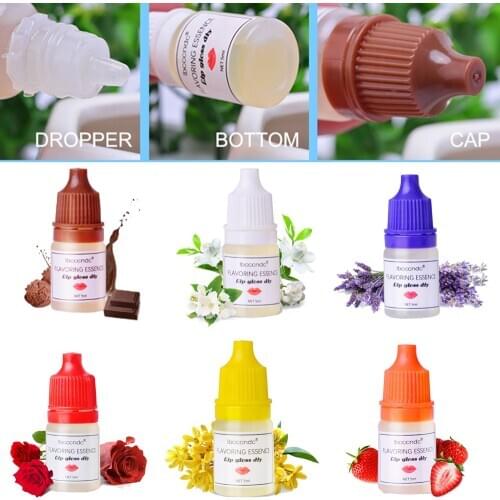 1pcs Natural Flavor Essence Handmade Cosmetic Lip Gloss Base Lipgloss Tools DIY Food Grade Fruit Flower Flavoring 7 Flavors