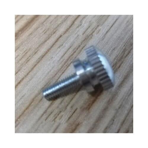 10pcs M3 anti-tooth left hand round head handed screws straight line knurled step adjust handle screw 9mm long
