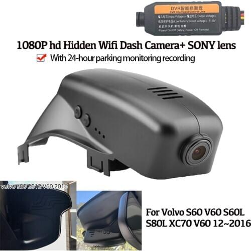2 Car DVR Wifi Video Recorder Dash Cam Camera For Volvo S60 V60 S60L S80L XC70 V60 2012~2016 high quality full hd 1080P CCD