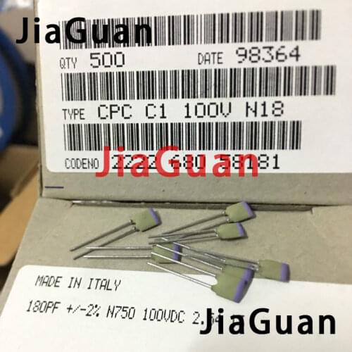 20PCS NEW BC 100V 180PF 2% p2.5mm silver film ceramic capacitor PH 180P 181 100vdc high frequency hot sale 181/100v 180pf/100v
