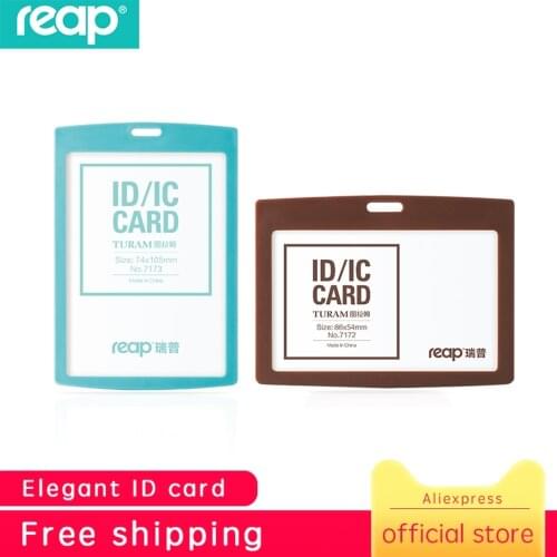 7171 Standard Reap Size Id Card Badge Holder with Candy Color for Kids Name Label School Camp Office Business