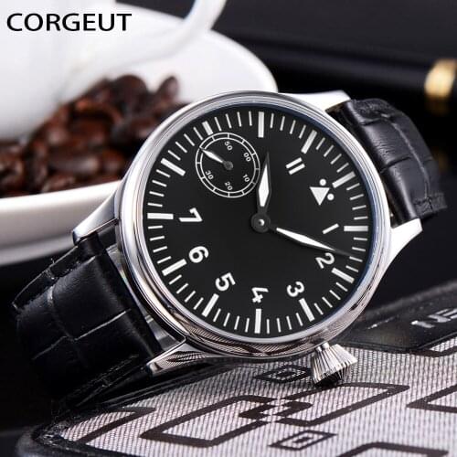 CORGEUT Fashion Mechanical Men Watches Luxury Male Clock Leather Strap Waterproof Sport Mens Wrist Watch 2002C Relogio Masculino
