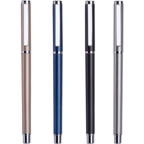 Deli S82 Black Carbon Business Office Gel Pen Metal Rod 0.5mm Ball Pen