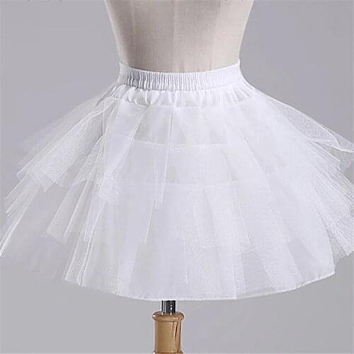 Children Petticoats for Formal/Flower Girl Dress 3 Layers Hoopless Short Crinoline Little Girls/Kids/Child Underskirt