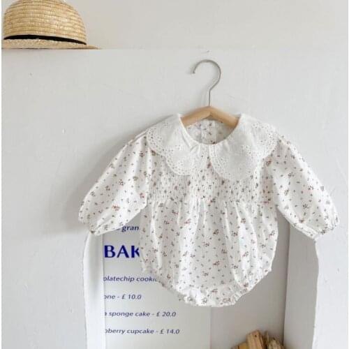 2021 new boys girls floral rompers cotton full sleeve autumn babys jumpsuit