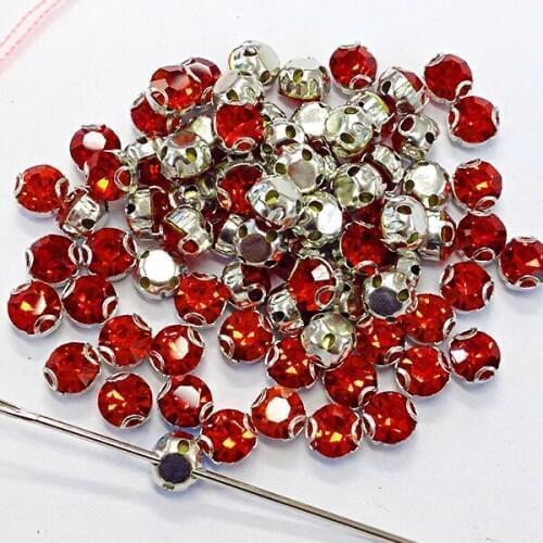 Sew On Crystal Rhinestones Strass Shiny Glass Beads Hyacinth 100pcs/lot 3.8mm Sewing Crystals DIY Gem decoration