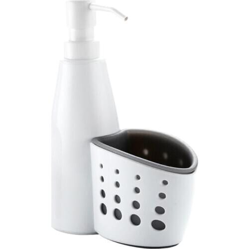 2-in-1 Kitchen Soap Dispenser Pump and Sponge Caddy Organizer