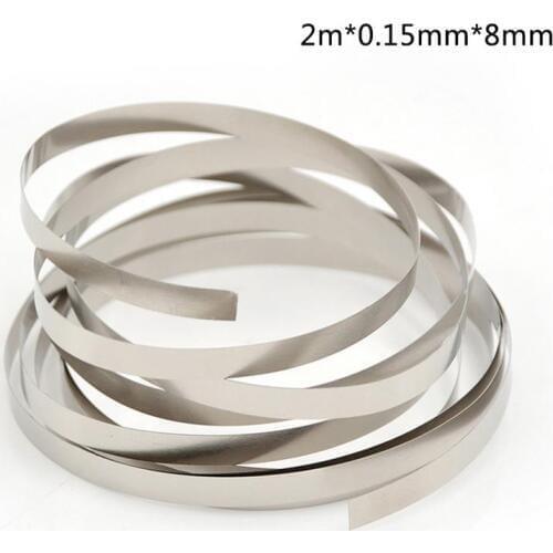 Great 2M 8mm x 0.1/0.12/0.15 Pure Nickel Strip Tape For Li 18650 Battery Spot Welding Compatible For Spot Welder Machine