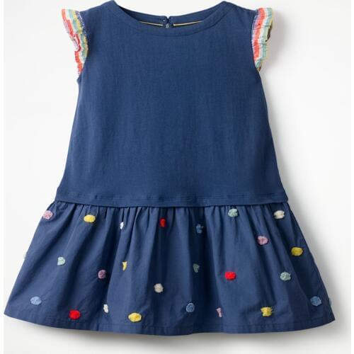 Summer Sleeveless Girls Dresses Cotton Baby clothing Dress for 2-7T Children Princess Tutu garments new brand kids girls dresses