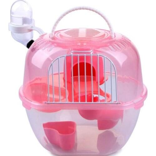 Mini Hamster Cage Double Room Outdoor Cage Cheap and Large Anti-Escape Outing Supplies Portable Living Apple Cage Portable