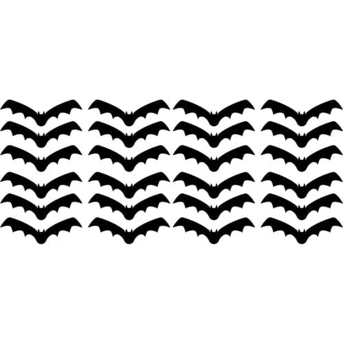 Fashion Creative Halloween Party Decor 24pcs Bat Sticker Wallpaper 2 set PVC Wall Sticker For Home Decoration Accessories