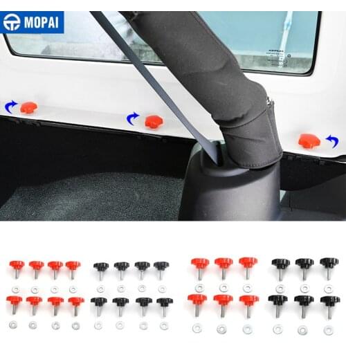 MOPAI ABS+Metal Car Interior Decoration Protect Car Roof Bolts Screws With Nut for Jeep Wrangler JK JL 2007-2018 Car Styling