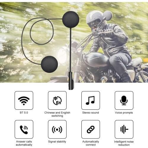 Kebidumei Moto Helmet Headset Bluetooth 5.0 Ultra-Thin Motorcycle Earphones Wireless Speaker Headphone Handsfree Call Music Play