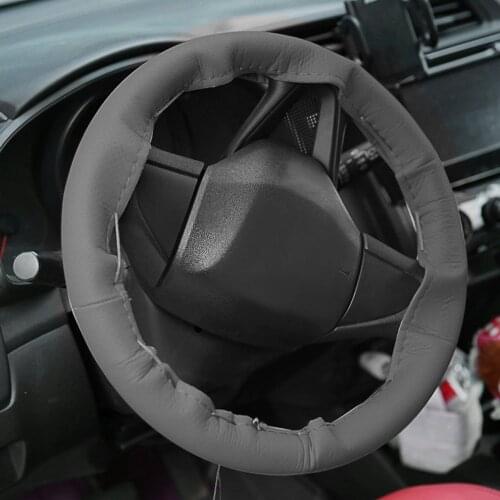 Car Steering Wheel Braid Cover Soft Texture Car Covers With Needles And Thread Artificial Leather Car Styling Covers