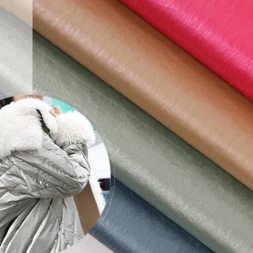 Wholesale 130 meters 380t nylon silk pu fabric 20d nylon autumn and winter cotton down jacket fabric Glossy release paper cloth
