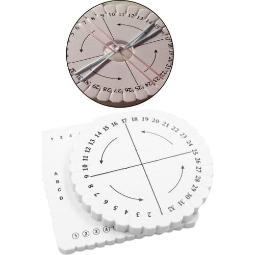 2 Set Round Square Kumihimo Beading Cord Disc Disk Braiding Plate Handmade DIY Bracelet Braided Weaving Board