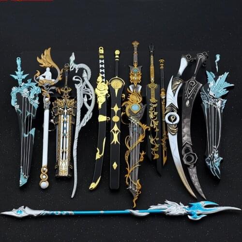 Alloy Scabbard Sword Pike Model Game Props Keychain Bar Ornaments Pendants Creative Birthday Gifts Toys Collection Souvenirs