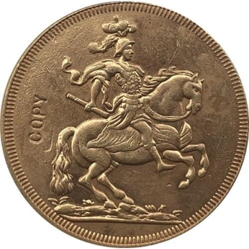 24 K gold plated Poland 1697 COIN COPY 23.3mm