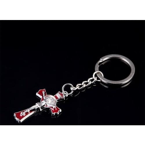 Religious Mini Jesus Cross Keychain Christian Crucifix Keychain Car Pendant Jewelry Gift Pendant