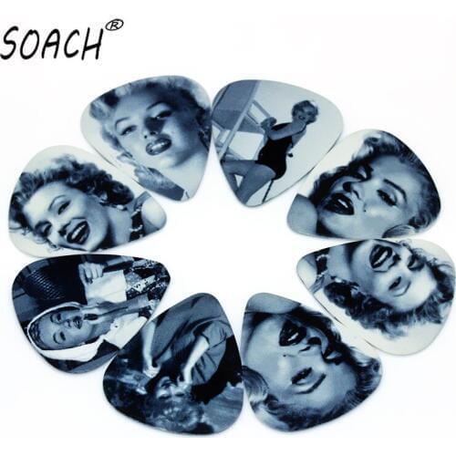 SOACH 50PCS 0.71mm bass guitar paddle two side ukulele pick Mix guitar picks String instrument accessories