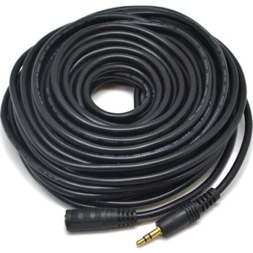 Stereo mini - extension cable 15m 3.5mm Stereo mini extension audio cable Long Cable Black
