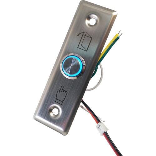 12V stainless steel Led Light option Push Exit Release Button NO NC COM Door Access Exit Button