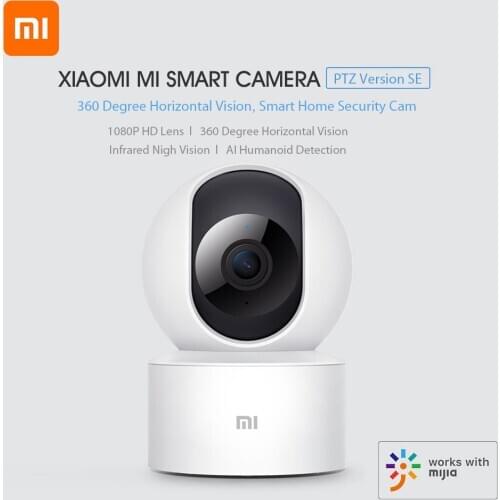 Xiaomi Mijia Mi Smart IP Camera 1080P HD WiFi 360 Angle Night Vision Pan-Tilt Video Webcam Baby Home Security Monitor