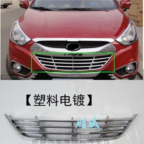 For Hyundai ix35 2009-2011 high quality ABS chrome front grille Refit around trim trim grills Racing