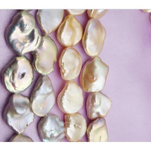 High Luster Pearl Jewelry,Very Big Pearl,Half Strand Loose Beads,Pink Color Genuine Freshwater Pearl Jewelry .15-30mm 20cm
