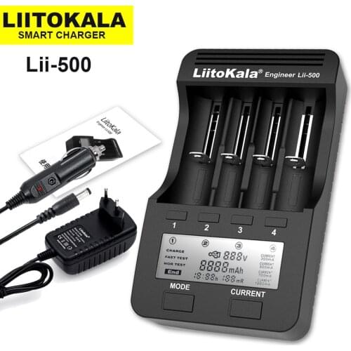 Liitokala Lii-500 Lii-PD4 Lii-500S Lii-S8 Lii-600 LCD 3.7V 18650 18350 18500 21700 14500 26650 AA NiMH Lithium-Battery Charger
