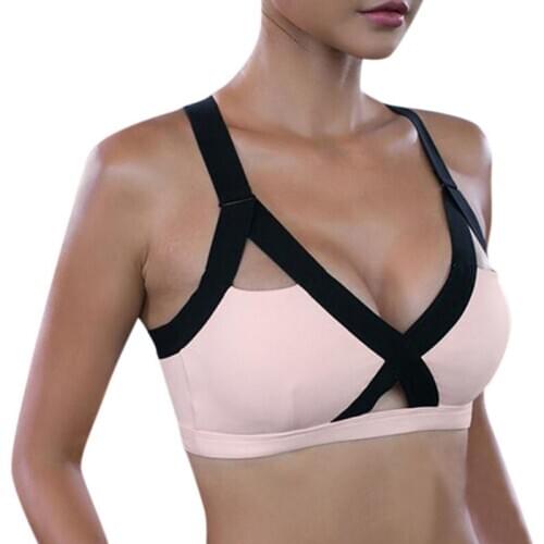 Women Sport Bra Casual Concise Sexy Solid Color Underwear Female Cross Strapes Bras